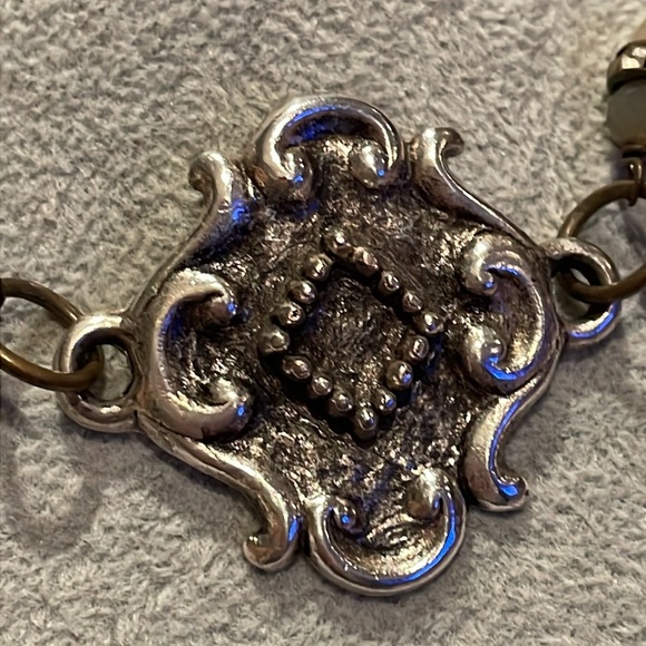 Vintage Medallion Necklace Crystal and Glass beaded rhinestones - Picture 2 of 11